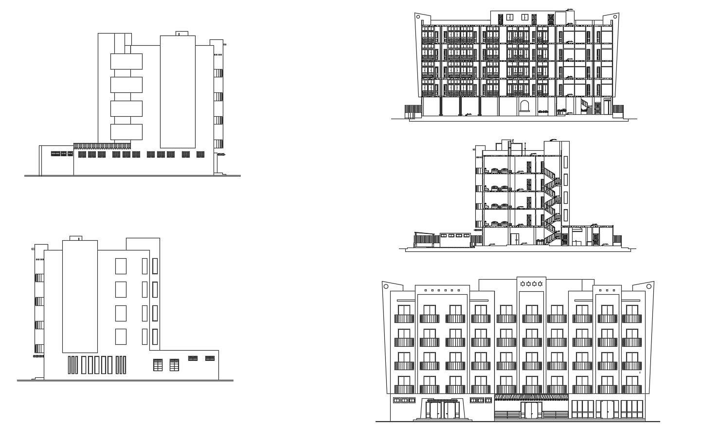 Autocad Drawing Of Hotel Elevations Cadbull Designinte Com