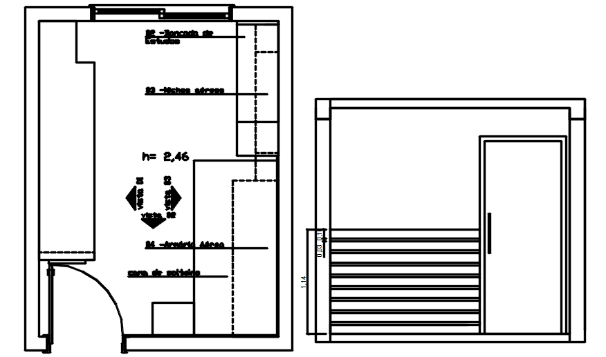 Autocad drawing of master bedroom layout Cadbull
