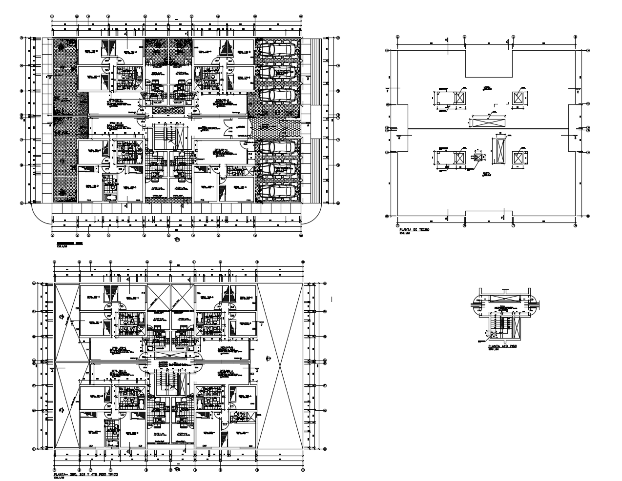 Autocad drawing of residential apartment - Cadbull