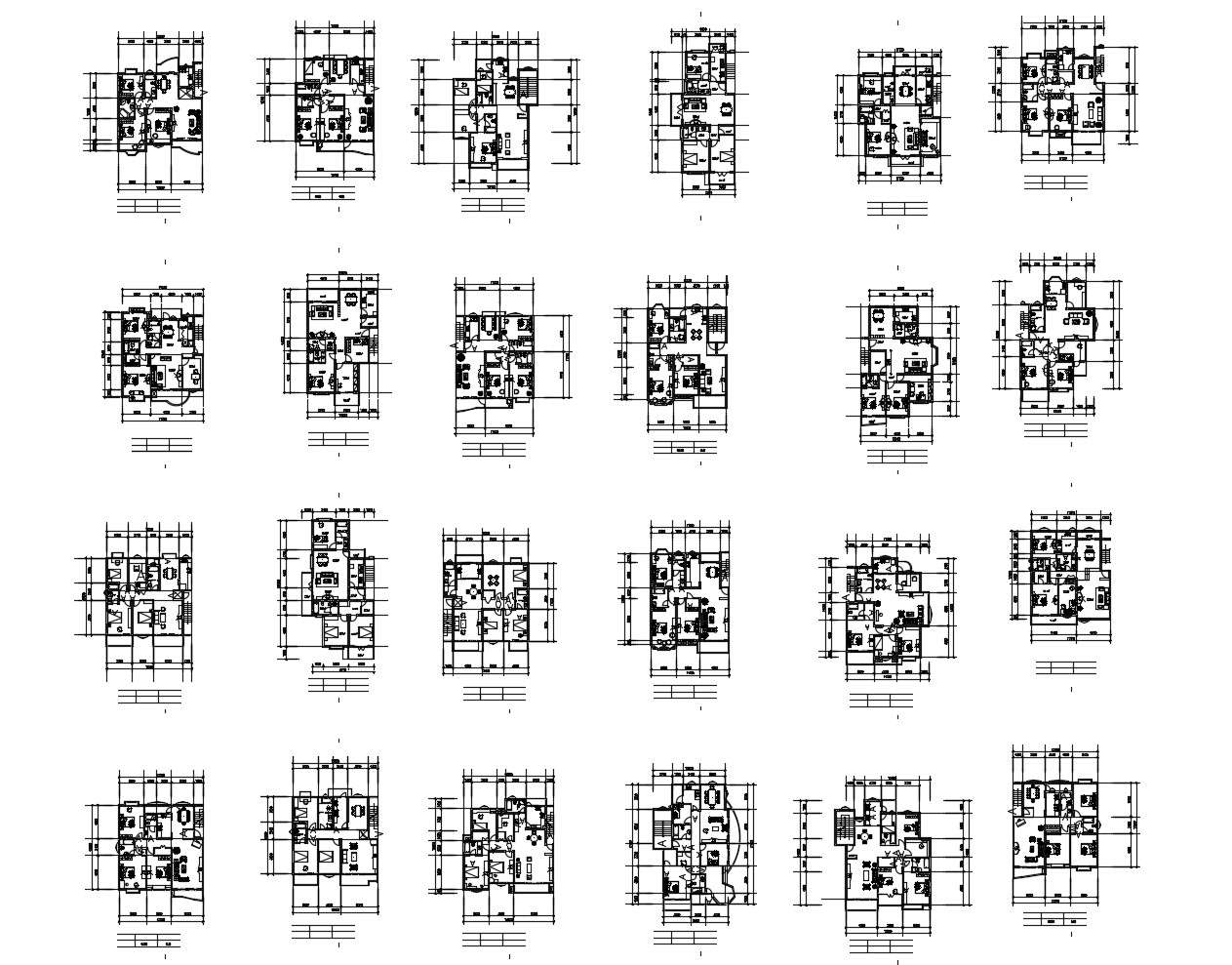 Autocad drawing of residential house design with detail dimension - Cadbull