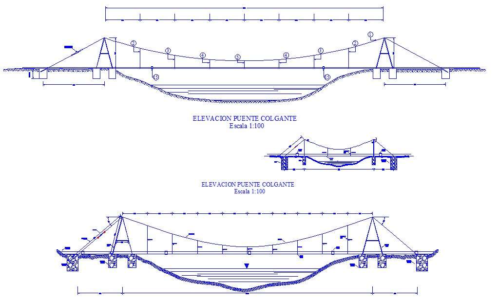Autocad Drawing Of Suspension Bridge  Tue Mar 2019 06 19 24 