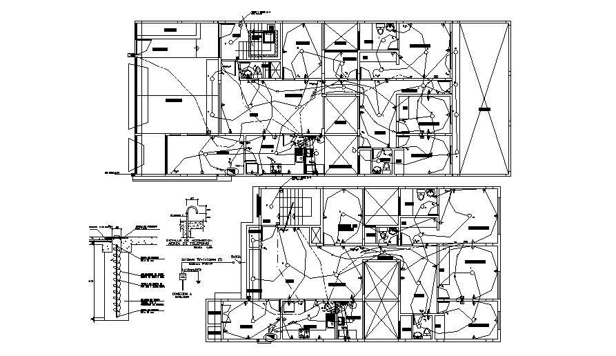 Autocad drawing of the electrical layout with detail dimension - Cadbull