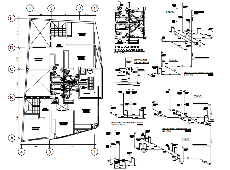 Autocad drawing of the sanitary layout of clinic - Cadbull