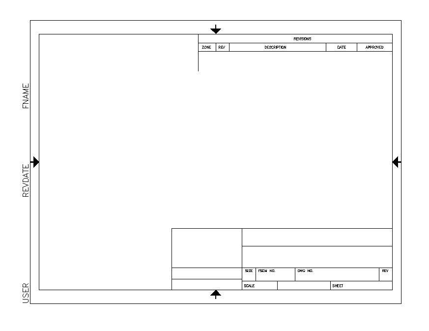 cad title block template arch