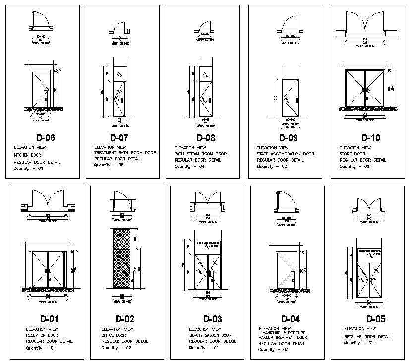 Autocad 2D DWG Drawing file Contains the section and Elevation design ...