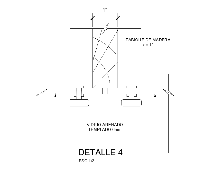 Autocad drawing file consists of wooden section view. This is given for ...