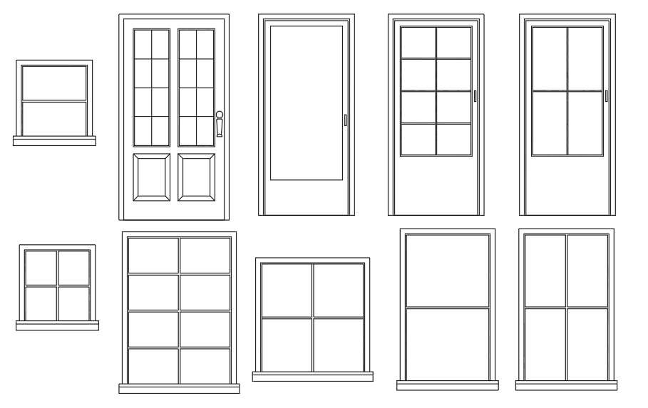 Autocad file Contains the Elevation design of the beautiful door with ...