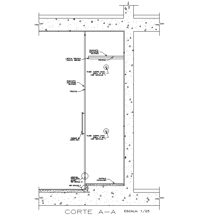 Autocad file has the detail of left side section view of 3x3m toilet ...