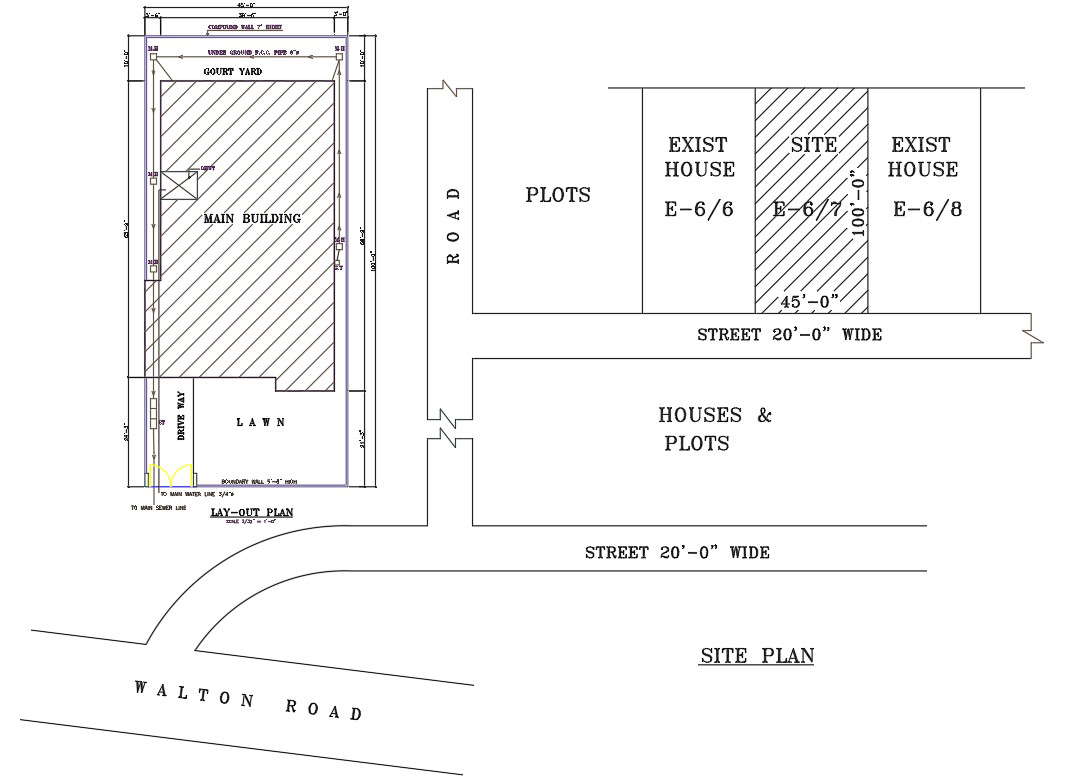 autocad-layout-drawing-of-the-proposed-site-plan-available-in-the