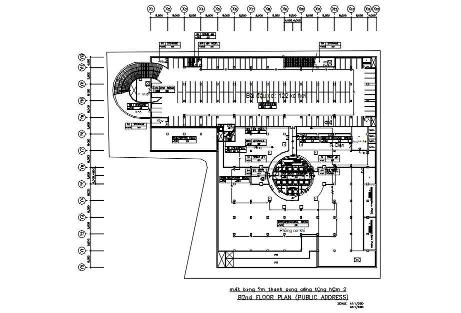 B 2nd floor plan of public address in detail AutoCAD drawing, dwg file ...