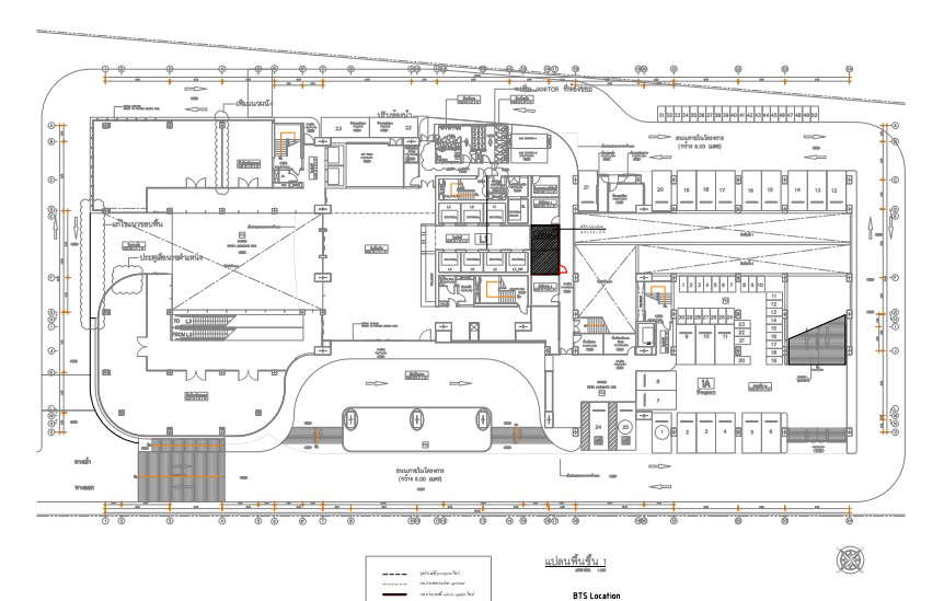 BBU and RRU location plan in a commercial building. - Cadbull