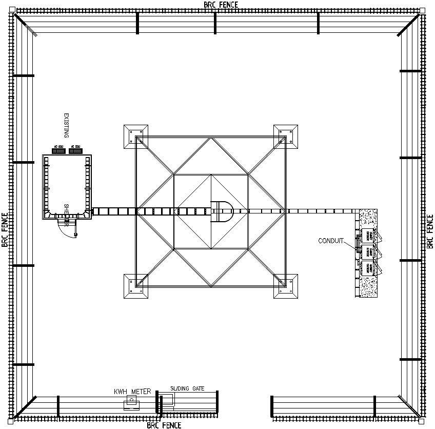 Brc Fence And Site Layout Details In Autocad, Dwg File. - Cadbull