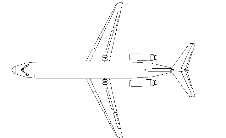 Back side view of aircraft details - Cadbull