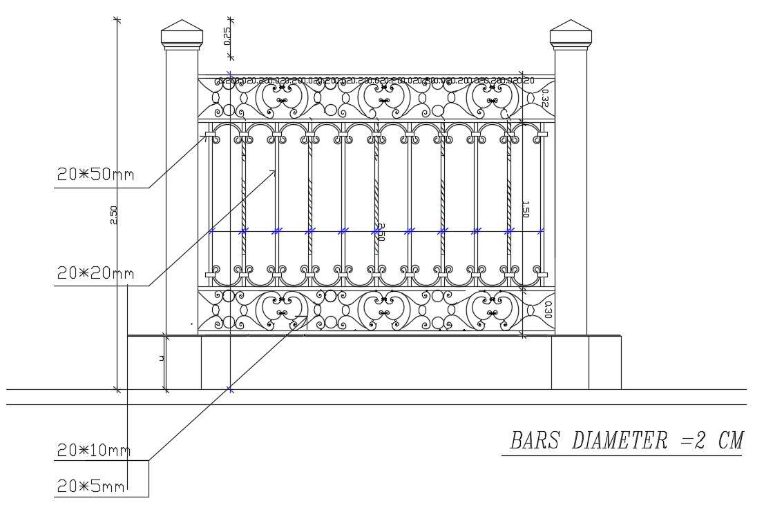 Balcony Railing Free CAD Blocks - Cadbull