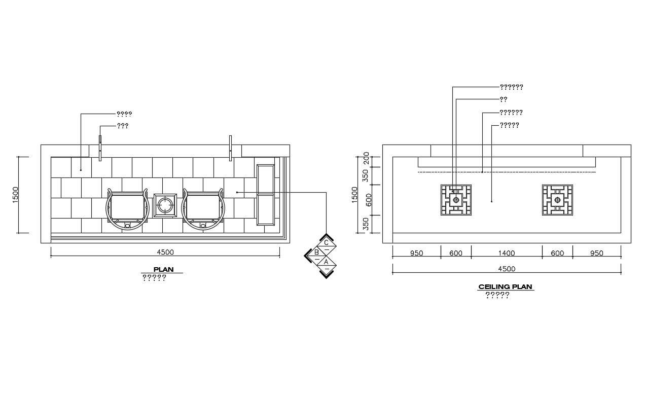 Balcony Seating Cad Block Dwg Section Balcony Autocad Plan Cad ...