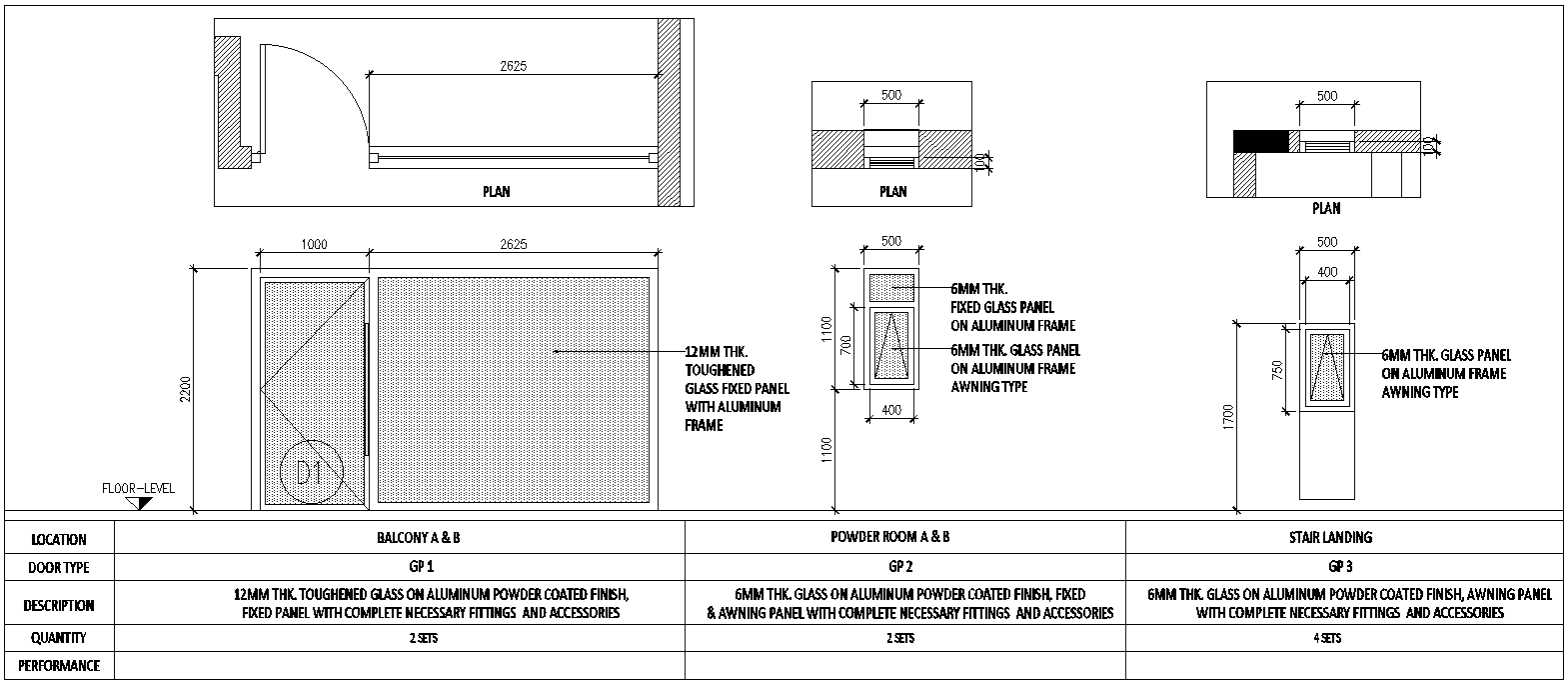 Balcony a and b design with details dwg autocad drawing . - Cadbull