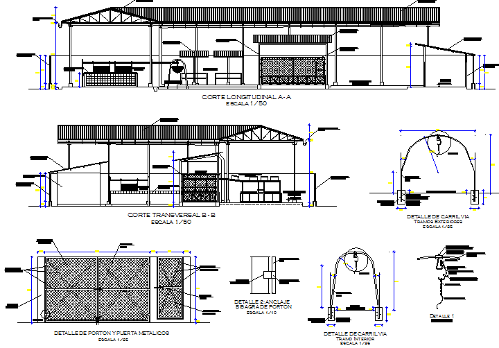 Banana packing plant section detail dwg file Cadbull