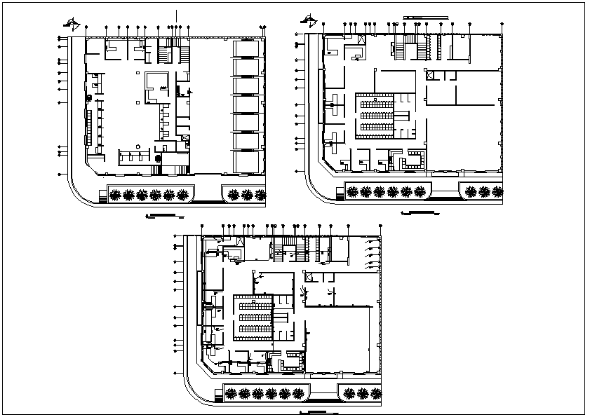 Bank building floor plan view in detail dwg file Cadbull