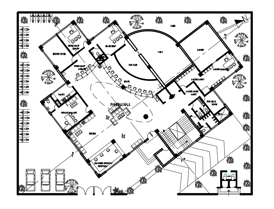 Interior Design Of Bank Cad Drawing Is Given In This Cad File Download ...