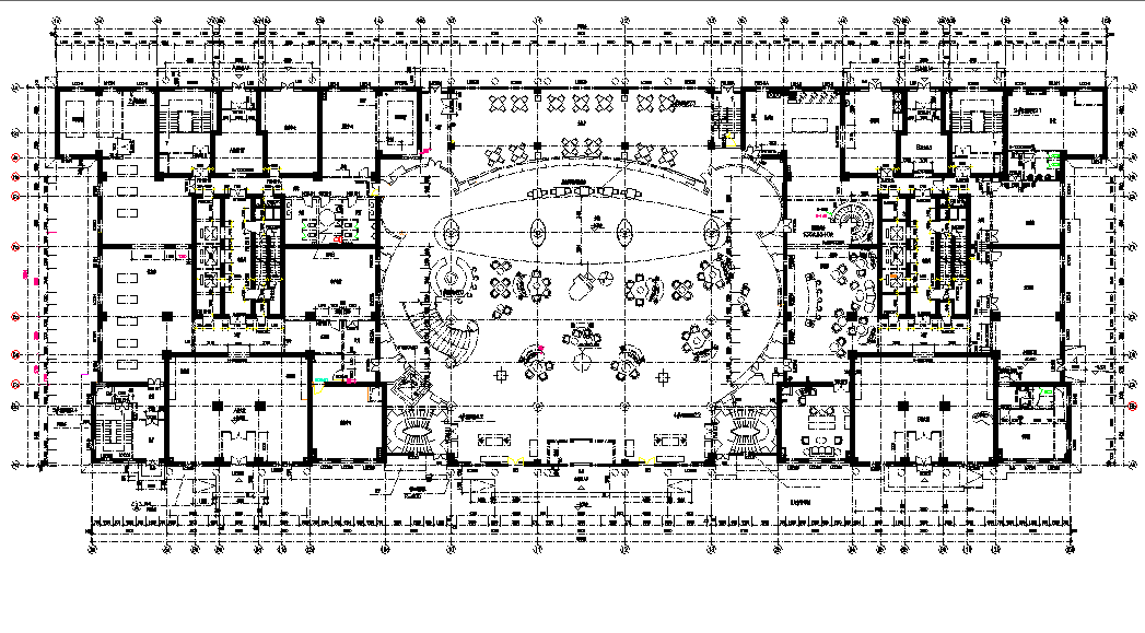 Bar and restaurant dwg file - Cadbull