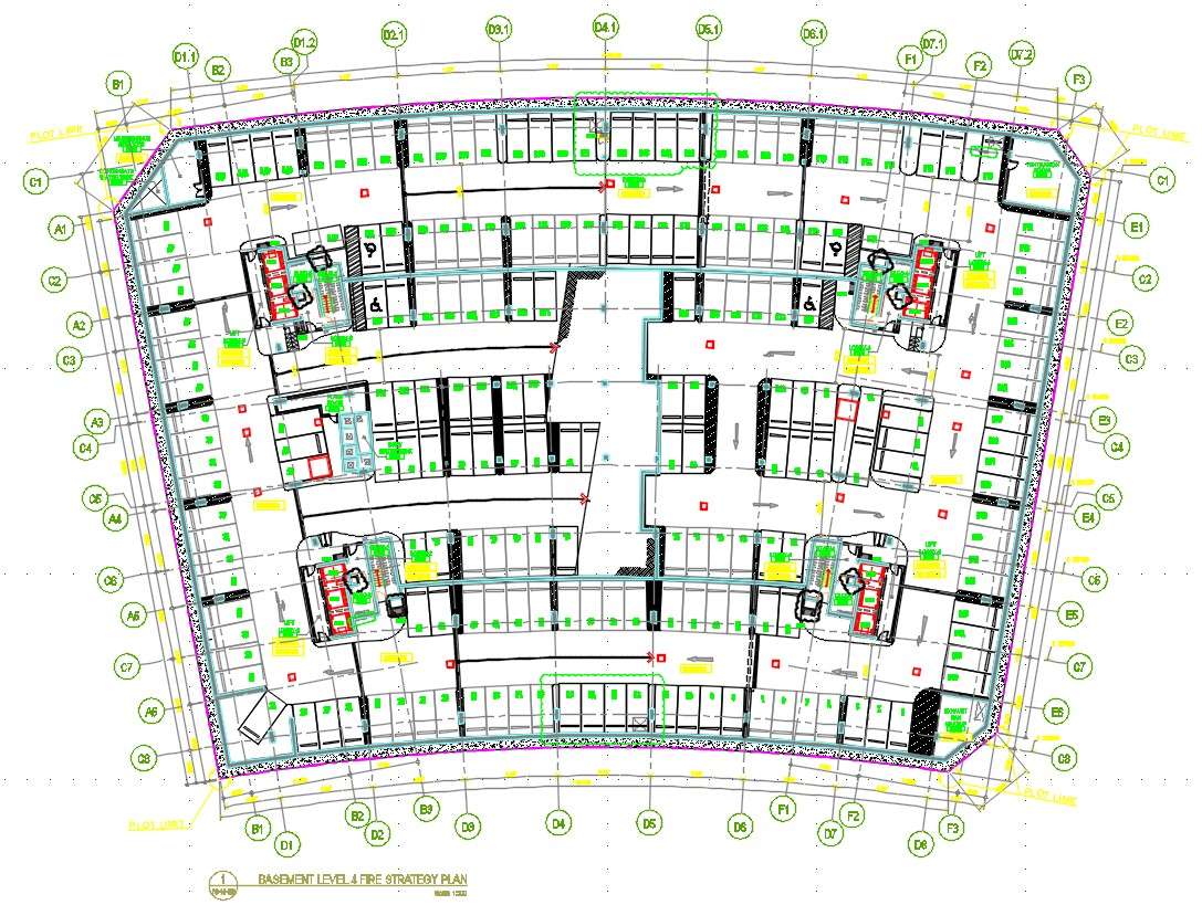 Basement Parking Layout Plan CAD Drawing Download Cadbull