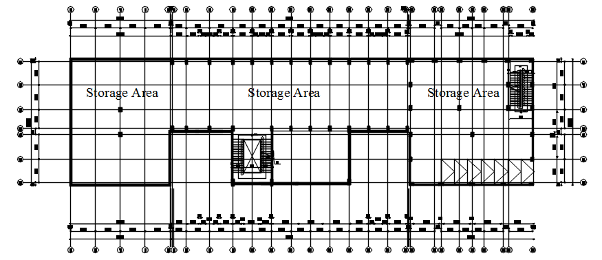 Basement floor plan of warehouse 30.36mtr x 16.20mtr with