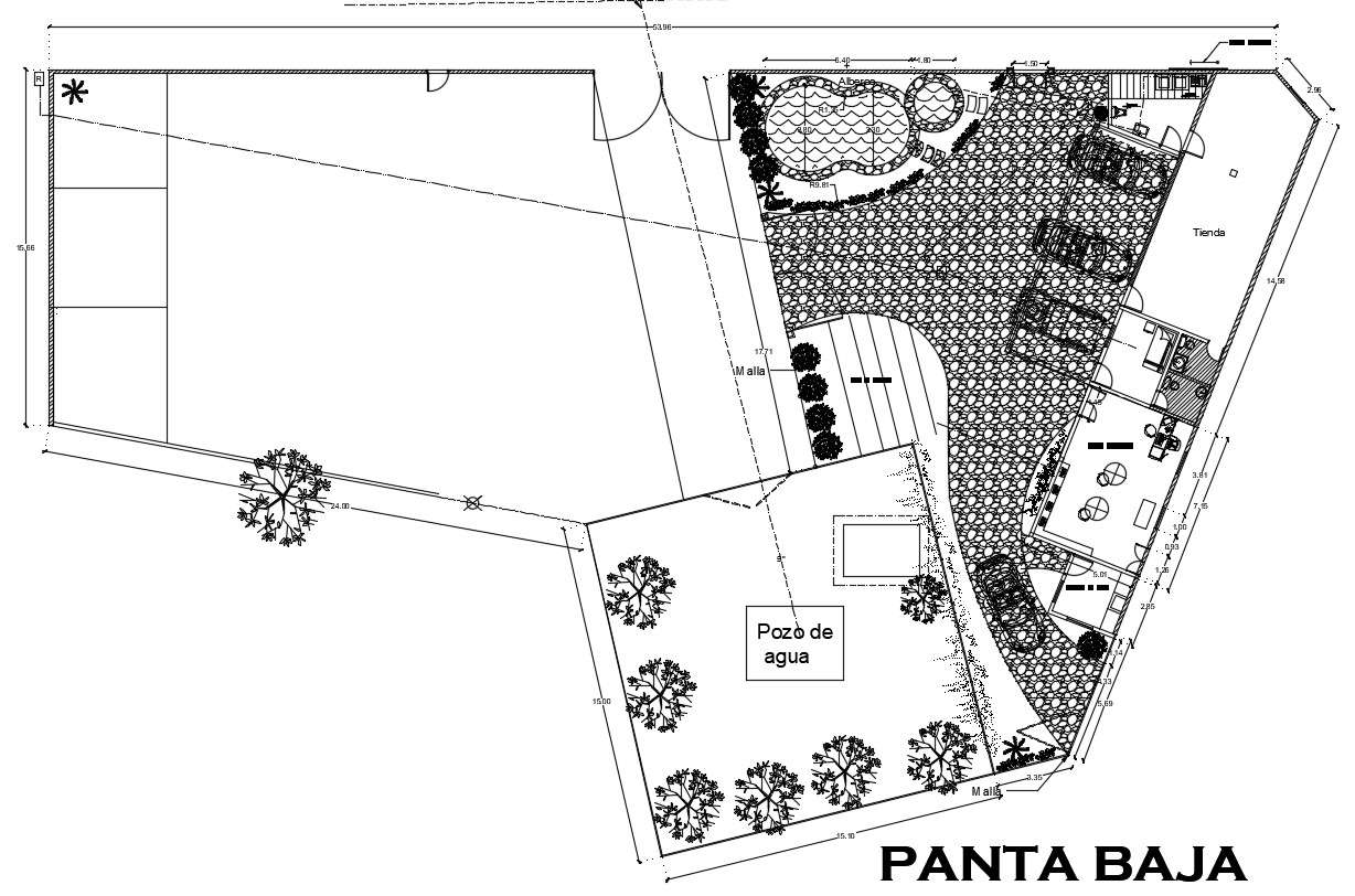 second-floor-house-plan-with-pipe-line-installation-in-autocad-cadbull