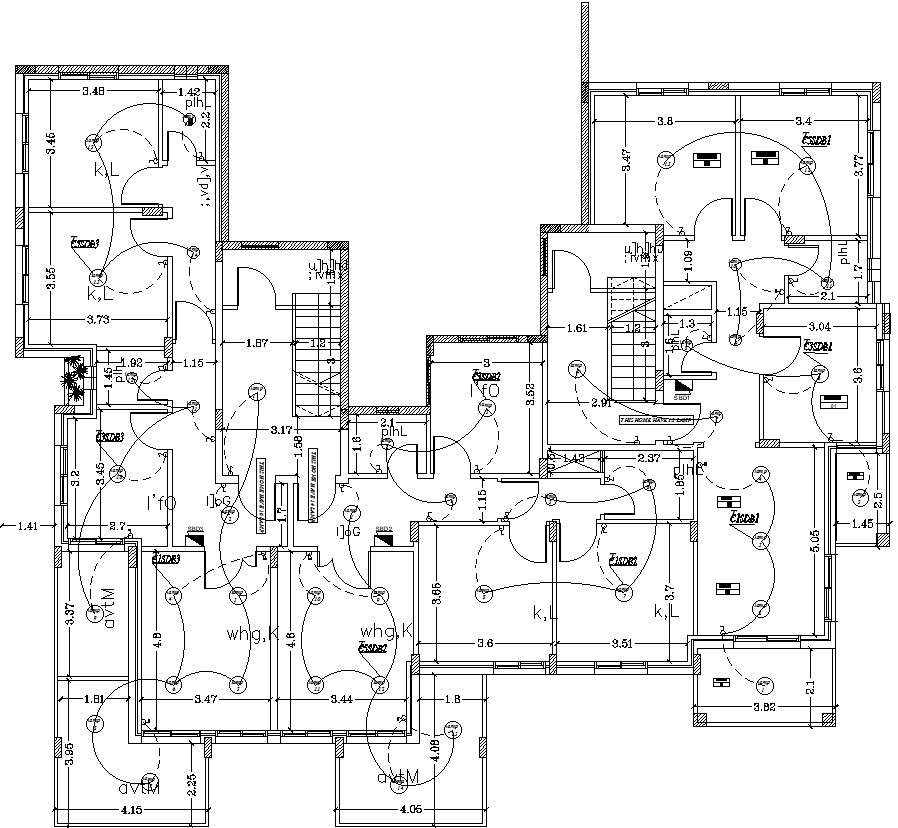 Basement floor electrical Layout plan in AutoCAD, dwg file. - Cadbull