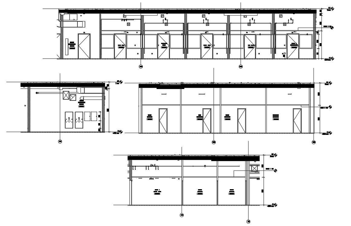 Basement Kitchen And Interior Elevation Of The Hotel Building Details Has Given In The D