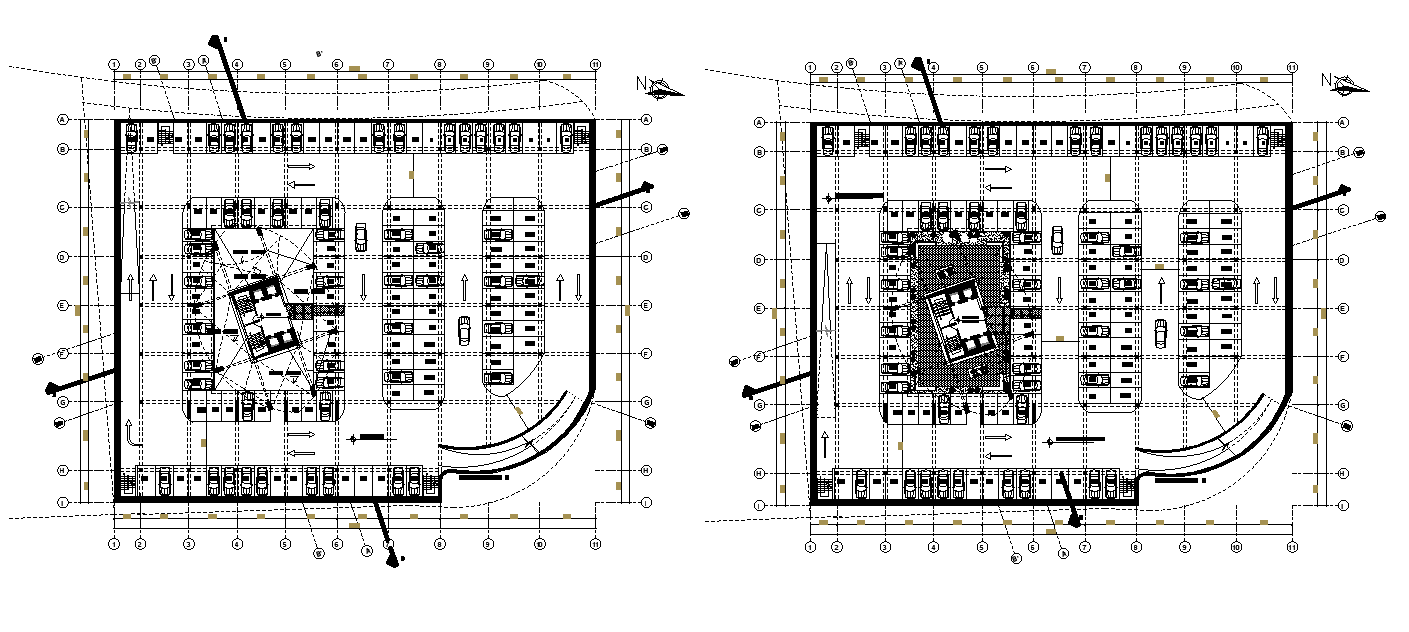 Basement Parking Detail Drawing Provided In This AutoCAD File. Download ...