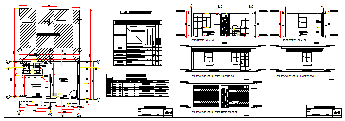 Basic module type own roof program design drawing - Cadbull