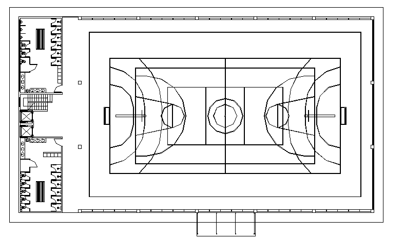 Basket ball court design file - Cadbull