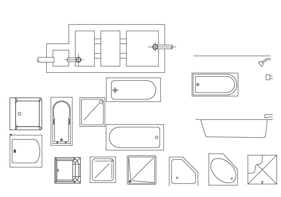 Bath Tub Free CAD Blocks With Septic Tank Drawing DWG File - Cadbull