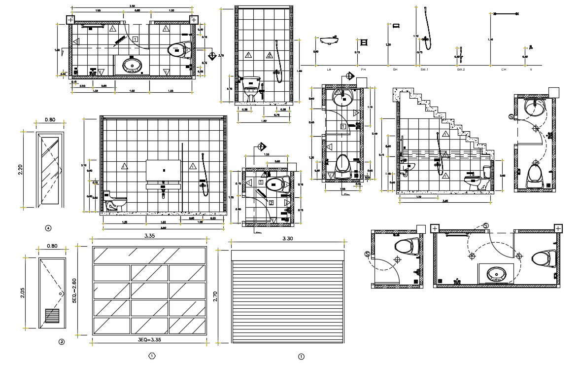 Bathroom Cad Design - Cadbull