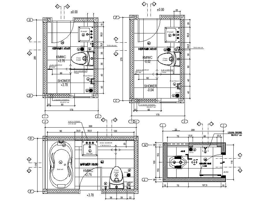 Bathroom Design DWG File Cadbull