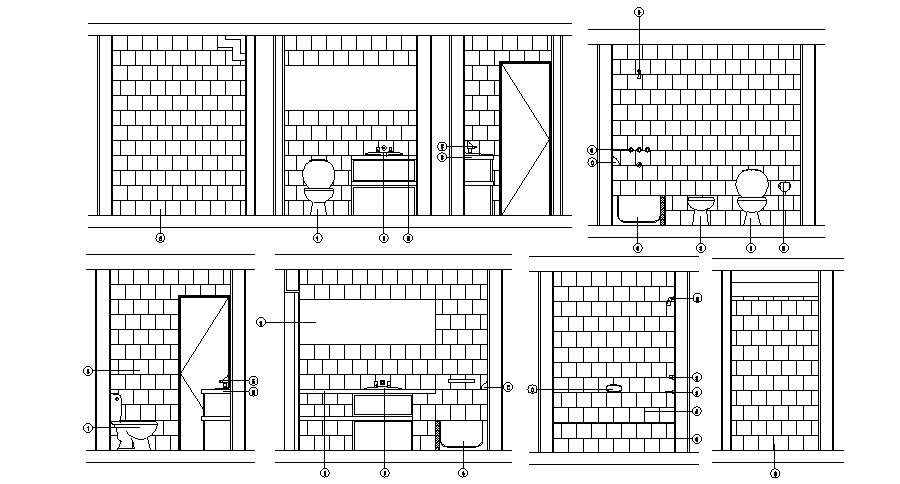 Bathroom Elevation Design DWG File - Cadbull