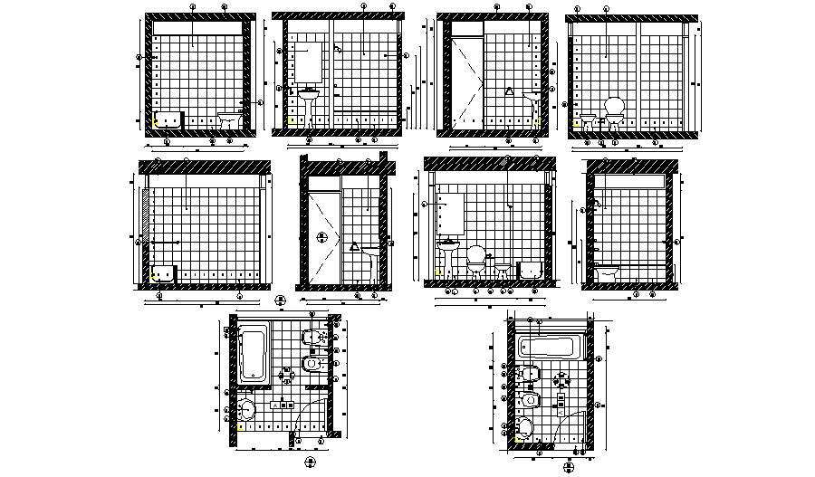 Bathroom Floor Plan Design Cadbull 3007