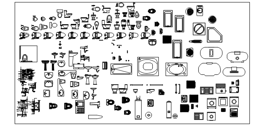 Bathroom Accessories In Dwg File Cadbull   Bathroom Accessories In Dwg File  Mon Apr 2019 09 31 22 