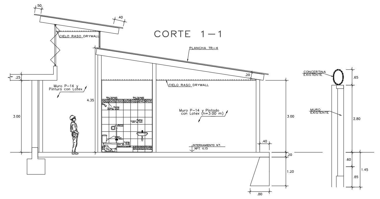 Bathroom section details are described in this AutoCAD ...