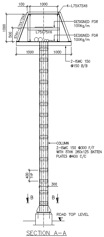 Batten plates design with dimensions and labeling dwg autocad drawing ...