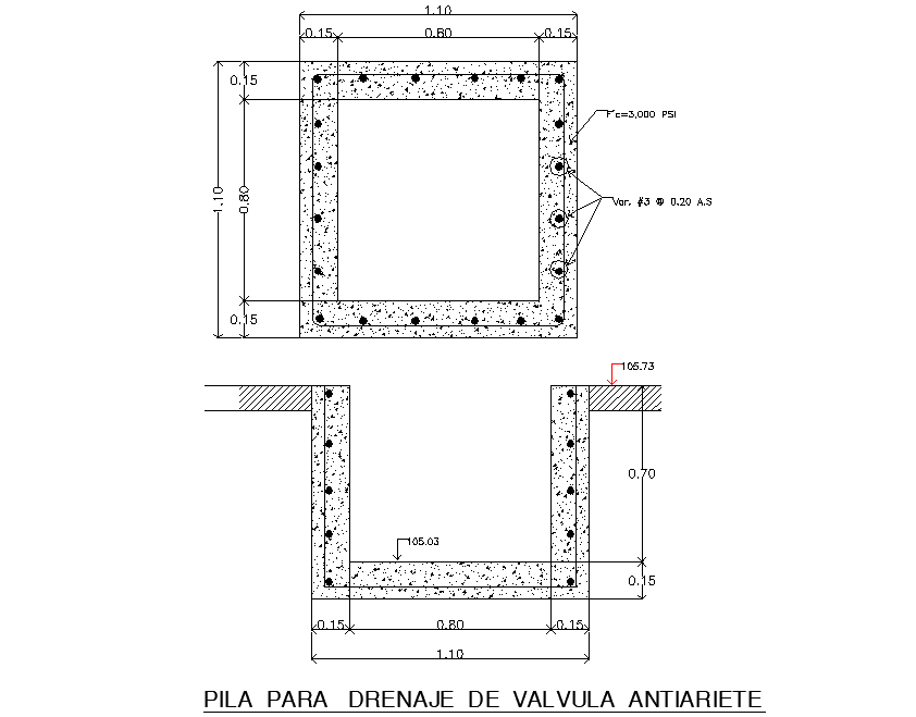 Battery for drainage of Anti-tightening valve plan detail dwg file ...