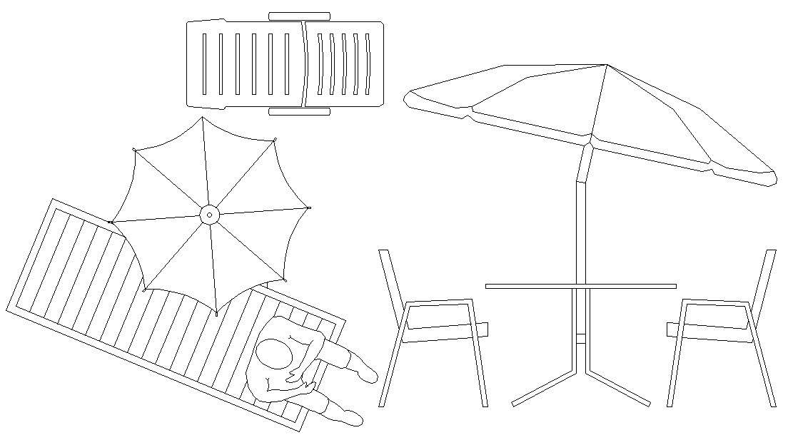 New Beach Chair Dwg for Large Space