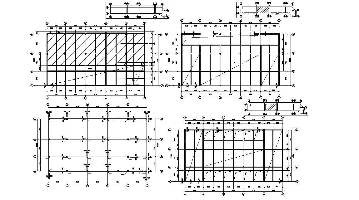 Beam Column Grid Plan CAD File Cadbull