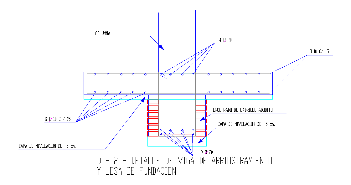 Beam of foundation Detail - Cadbull