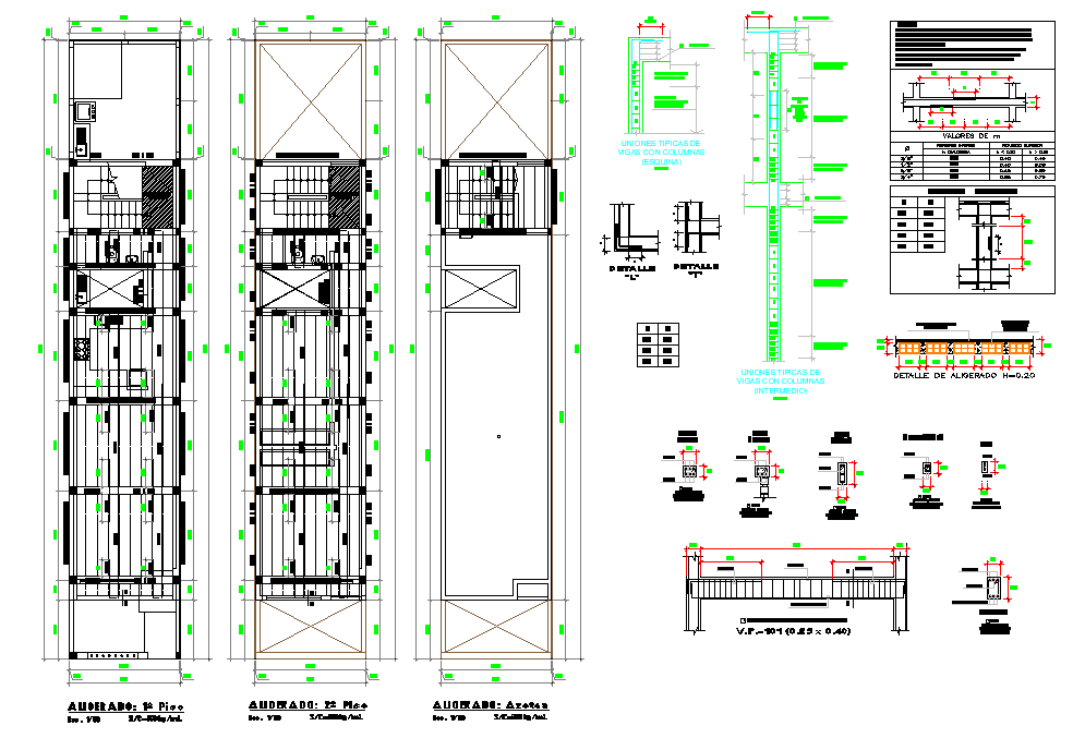 Beam Plan And Section Dwg File Cadbull