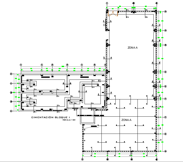 Beam plan detail - Cadbull