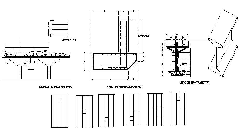 Beam Section And Construction Cad Drawing Details Dwg File - Cadbull