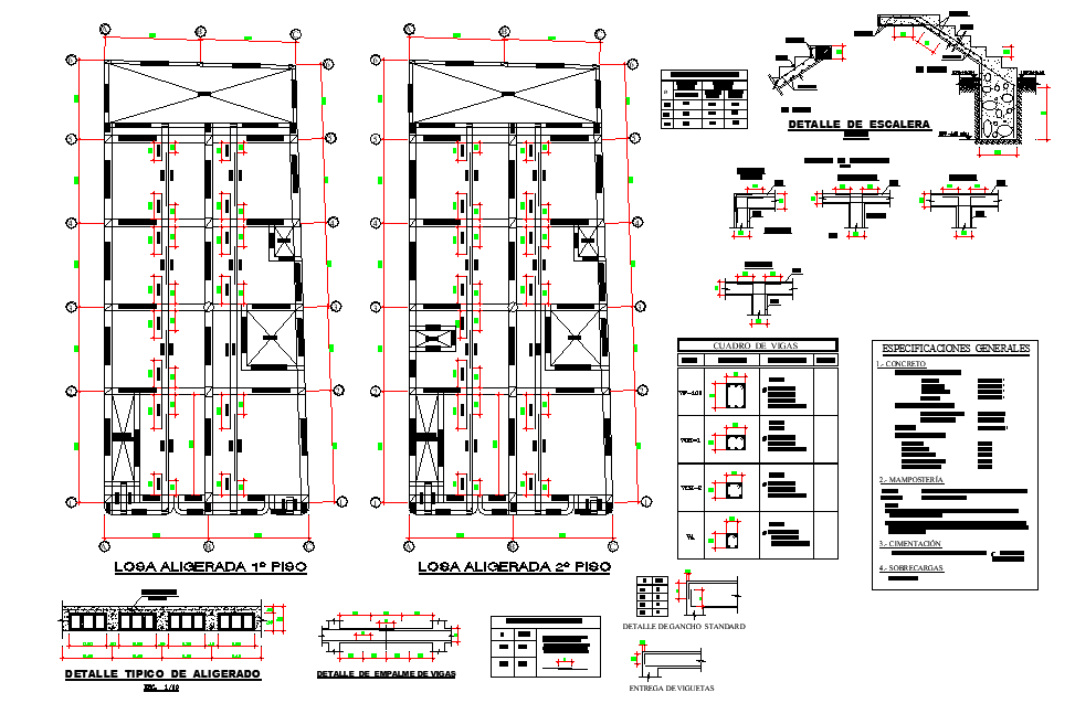 Beam section plan detail dwg file - Cadbull