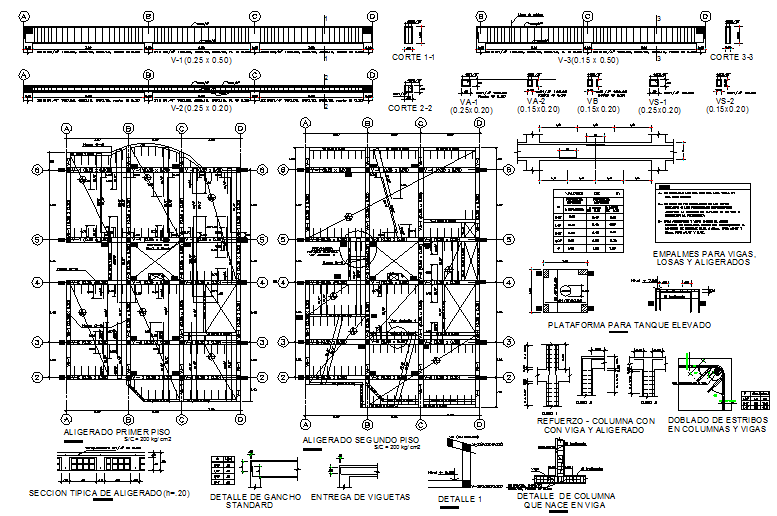 Beam section plan dwg file - Cadbull