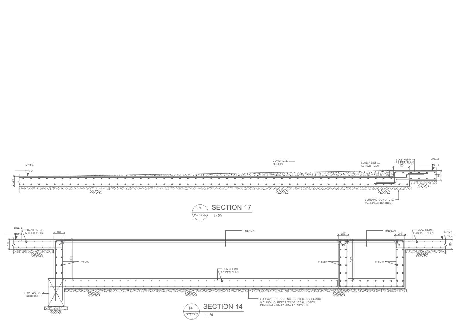 Beam Section Details Drawing In AutoCAD DWG File - Cadbull